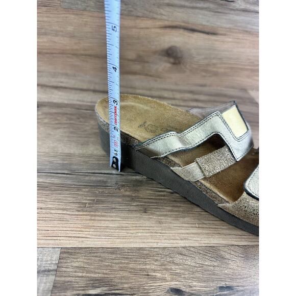 NAOT Bronze Leather Slide Comfort Sandals Size 38/ 7 - Picture 10 of 10